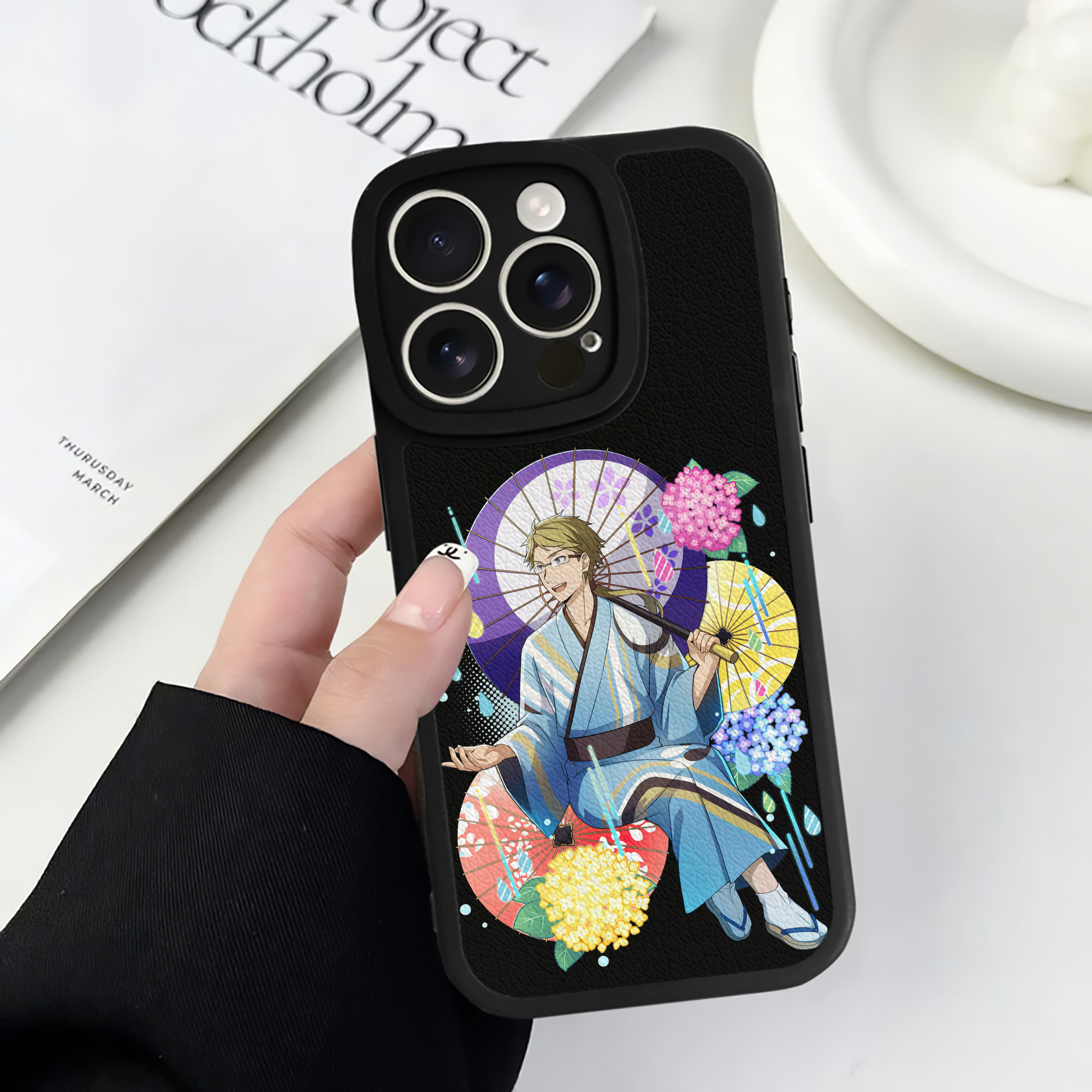 （画像用） 文豪ストレイドッグス Bungo Stray Dogs 【iPhone 16シリーズ対応】シリコンスマホケース（レザー調） 材質：シリコン